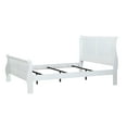 thumbnail image 2 of Full Size Louis Phillipe Platform Bed, Wooden Sleigh Bed with Dovetail Construction, Contemporary Full Bed Frame for Kids Teens Adults, No Box Spring Needed, White, 2 of 6