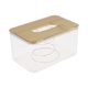 thumbnail image 1 of Ofertas Únicas 1 Pc Caja de Pañuelos Cuadrada Impermeable para Mesa de Sala de Estar PET Bambú Claro Mediano, 1 of 3