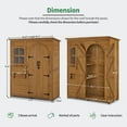 thumbnail image 2 of MCombo Outdoor Storage Shed with 3 Shelves, Outside Wooden Storage Cabinet with Waterproof Asphalt Roof, Tall Tool Shed with 1 Foldable Table for Yard, Garden, Patio, Lawn 1815, 2 of 8