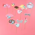 thumbnail image 3 of 2 Set Floral and Dessert Design Handheld Photo Props Set Easter Party Paper Photo Booth Props Set Party Supplies for Easter Party Supplies, 3 of 5