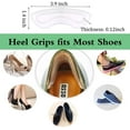 thumbnail image 4 of Heel Grips, Shoe Heel Inserts for Loose Shoes, Clear Heel Cushion Pads for Women Men Shoes, 6 Pairs, 4 of 5