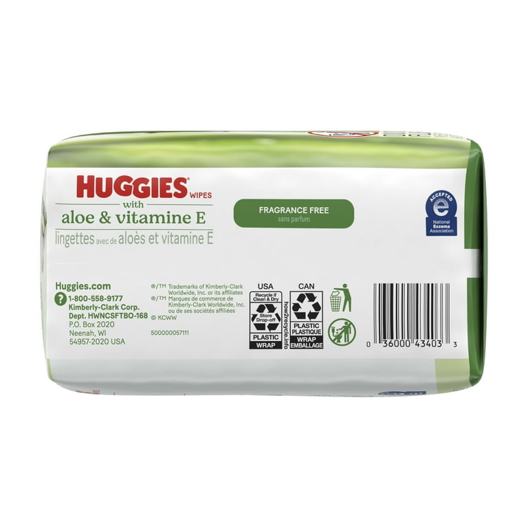 Huggies Natural Care Sensitive Body Wipes, Aloe & Vitamin E