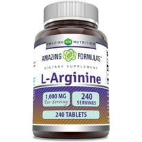 Amazing Formulas L-Arginine 1000mg Per Serving 240 Tablets Supplement | Amino Acid Supplement for Women & Men | Non-GMO | Gluten Free | Made in USA