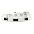 thumbnail image 1 of Collier pour Chien Noir Widget Os Blanc Taille 18, 1 of 1