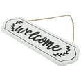 thumbnail image 3 of Raindrops Welcome Signs For Front Door 1Set White Rectangular Wood Sign With Rustic Style For Home, 3 of 8