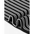 thumbnail image 6 of DARING DIVA Women's Striped Boat Neck Half Sleeve Tops Slim Fit rendy Outfits L Black, 6 of 6