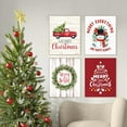 thumbnail image 2 of Hieng 4Pcs Farmhouse Christmas Wall Decor Prints, Festive Holiday Wreath Snowman Christmas Decorations Unframed, 2 of 6