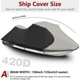 thumbnail image 2 of Trailerable Jet Ski Waterproof Marine Grade 600D Heavy Duty Polyester PWC Cover, 2 of 8
