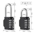 thumbnail image 3 of 4 Digit Combination Locks Padlock Waterproof Resettable Locker Outdoor Padlock (Black), 3 of 5