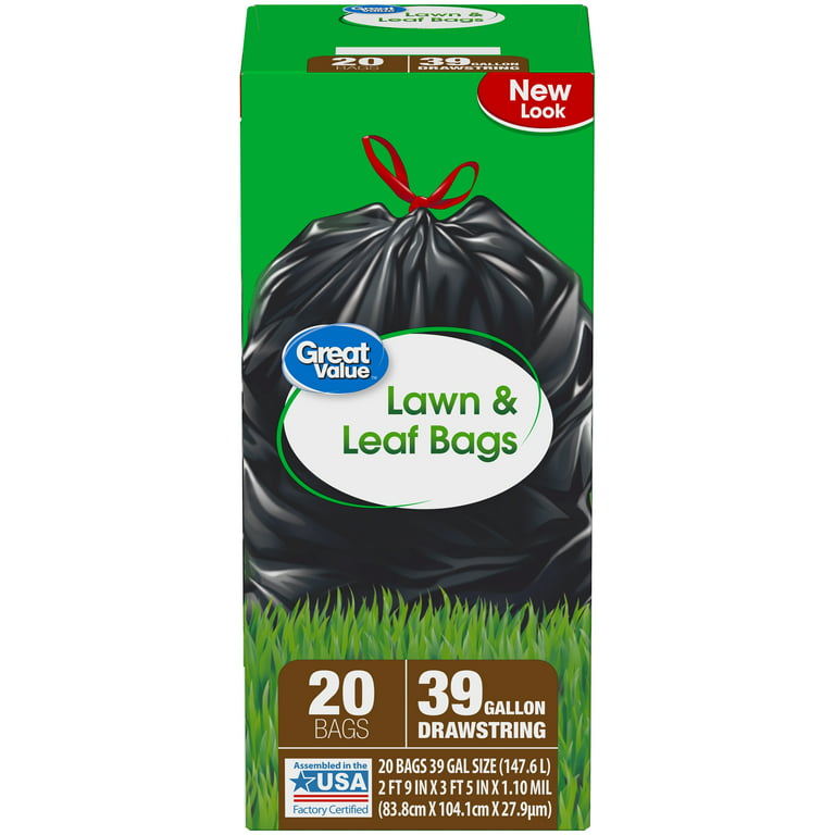 Do it Best Black Drawstring Lawn & Leaf Bags, 17-Count
