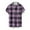 Purple1, variant on AHTJRT Men's Summer Casual Plaid Bowling Shirt with Short Sleeves and Lapel Collar for Beach Wear Black 2XL