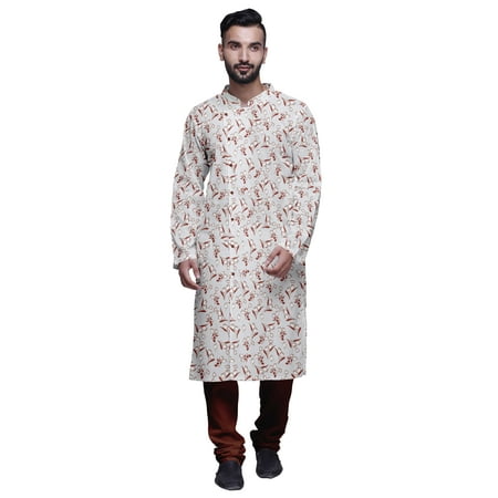 

Atasi Cotton Printed Long Kurta Pajama For Men Designer Casual Kurta Pajama Clothing