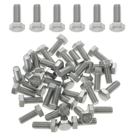 

40pcs Hex Head Bolt Fully Threaded Hex Bolts Flat Head Bolt 304 Stainless Steel Furniture Bolts