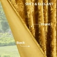 thumbnail image 6 of Lapalife Luxury Crushed Velvet Curtains 2 Panel Set, Room Darkening Velvet Rod Pocket Window Drapes for Living Room Bedroom, 55"x 88", Gold, 6 of 7