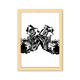 thumbnail image 1 of Jinete de la motocicleta moto patron negro Cuadro de madera decorativa marco de casa A4, 1 of 3