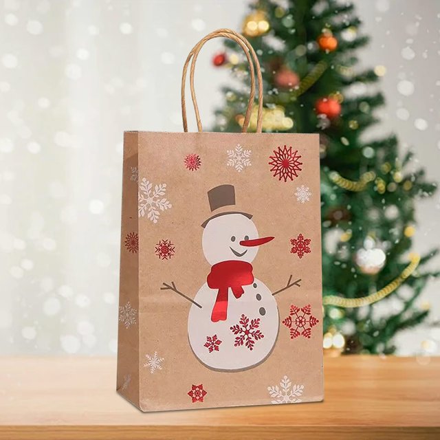 Ctnporpo Beautifully Crafted Souvenir Gift Bags with Designs Made From Kraft Paper Gift Wrap Set