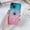 Blue+Pink, variant on SaniMore for iPhone 14 Plus Magnetic Case Support Wireless Charging, Flexible TPU Transparent Gradient Cover with Tempered Glass Camera Lens Protector Shockproof Protective Shell, Purple Blue
