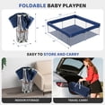 thumbnail image 3 of babyeap Foldable Baby Playpen,Playpens for Babies and Toddlers with Storage Bag,Indoor & Outdoor Baby Fence Play Pen Area,Navy Blue, 3 of 7