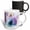 Multicolor, variant on 3drose, Image of Watercolor Painting of Violet Log Cabin with Flowers, 11oz Two-tone Red Mug