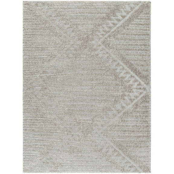 BoutiqueRugs Edsel Bohemian, Transitional Area Rug - Natural Gray, Smoke, Taupe - 5'3" x 7'