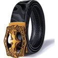 thumbnail image 4 of GHSDFBB Mens Ratchet Belt Buckle Only Slide 1 3/8 Automatic Click Belts Replacement Designer Cowhide Wedding Dress, 4 of 5