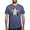 Heather Blue, variant on - Space Astronaut Retro Spaceship T Shirt - Mens Tri-blend T-Shirt
