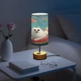 thumbnail image 6 of Wobogo Samoyed Dog Bedside Lamp Touch Control Table Lamp with USB A+C Charging Ports & AC Outlet 3-Way Dimmable Nightstand Lamp with Linen Fabric Shade for Bedroom Living Room, 6 of 8