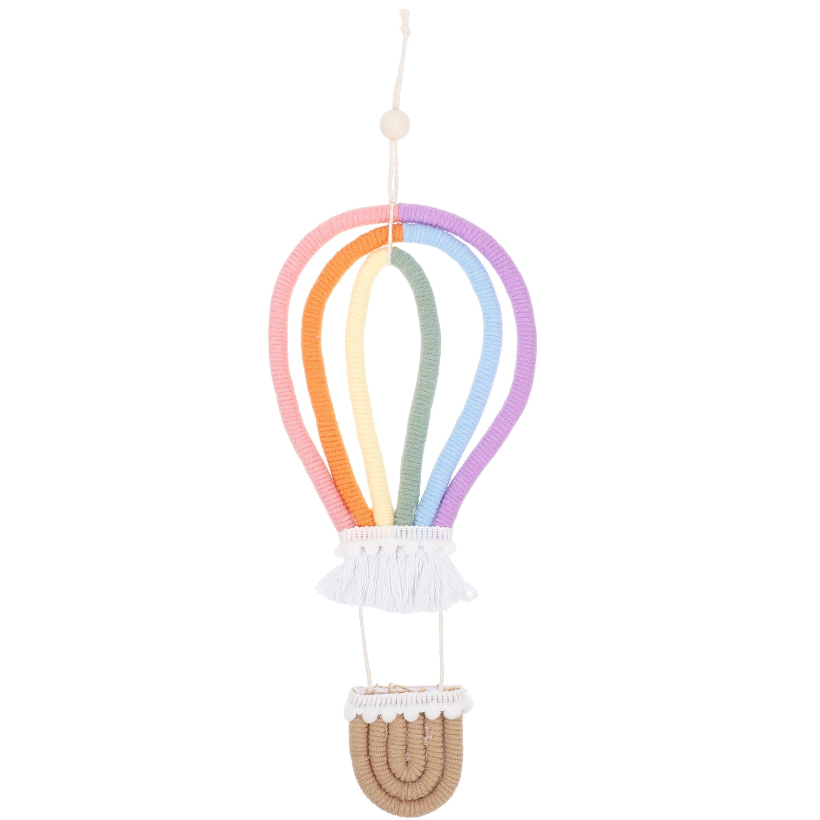 Hot Air Balloon Wall Hanging Nordic Woven Rainbow Hotair Balloon Wall
