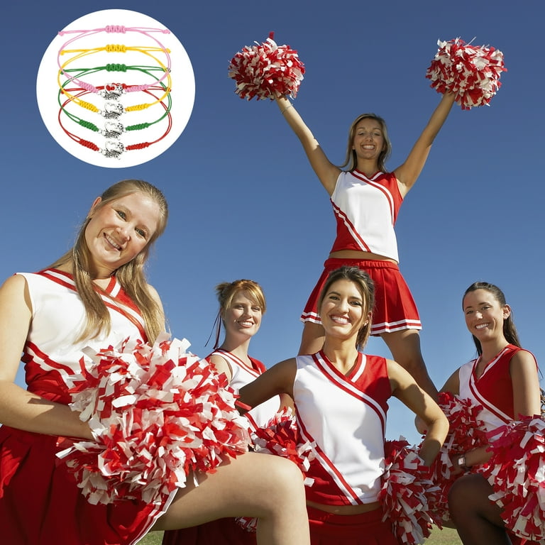 Uxcell Cheerleader Gifts 20 Pcs Cheer Bracelet Cheerleading Charm Bracelet Blue Pink Walmart