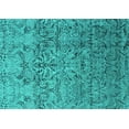 thumbnail image 1 of Ahgly Company Indoor Rectangle Oriental Turquoise Blue Industrial Area Rugs, 2' x 4', 1 of 4