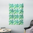 thumbnail image 1 of Palm Leaf Tapestry, Exotic Fantasy Abstract Coconut Tree Silhouettes Green Jungle, Wall Hanging for Bedroom Living Room Dorm Decor, 40W X 60L Inches, Forest Green Lime Green White, by Ambesonne, 1 of 2