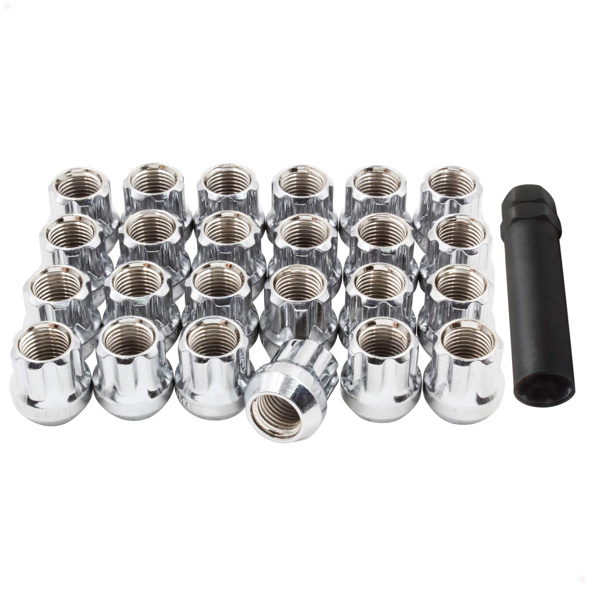 Aftermarket Products Left Car & Truck Wheel Lug Nuts M14x1.5 Lug Nuts Set - 24pcs Open End 6-Point Spline Truck Gorilla Car & Truck Wheel Lug Nuts