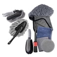 thumbnail image 2 of Cadancy Car Accessories Cleaning Kit Interior Exterior Detailing Brush Set Microfiber Mitt Cloth Duster for Dashboard Wheel Tire Rim Auto Care Maintenance Wash Supplies, 2 of 7