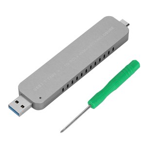 USB3.1 Type-A+Type-C 2-in-1 to NVME Hard Disk Box SSD Hard Disk Drive Case Enclosure