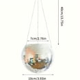 thumbnail image 5 of 1Pc Hanging Planter Disco Ball Decor, Disco Ball Planter, Plastic And Glass Hanging Disco Ball, Space-Saving Spherical Hanger With Metal Chain, For Indoor Outdoor, Plants, Makeup Brushes, Home Decor, 5 of 8