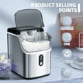 thumbnail image 7 of Moifoi Nugget Ice Maker Countertop, Portable Ice Machine with Self-Cleaning Function, 35lbs/24H, Easy Operation, Silver, 7 of 7