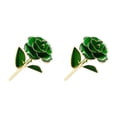 thumbnail image 4 of Ounissouiy Rosas artísticas y duraderas chapadas en oro con exquisita artesanía plantas artificiales pintura flores Type7 NO7, 4 of 6