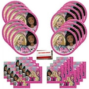 Barbie Dream Birthday Party Supplies Bundle Pack for 16 Guests (Plus Party Planning Checklist by Mikes Super Store)