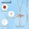 thumbnail image 6 of Inpasne Cross Necklace for Women 925 Sterling Silver Infinity Butterfly Garnet Necklace January Birthstone Jewelry Gifts for Women Her Mom Wife Girlfriend Daughter, 6 of 6