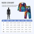 thumbnail image 4 of Fotbe Colorful Parrot Jungle Dream Pijama de Hombre con Estampado de Manga Larga, Conjunto de 2 Piezas, Ropa de Dormir Suave y Cómoda con Bolsillos-XX-Large, 4 of 7