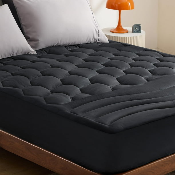 Funda de colchón Bedsure Queen con bolsillo profundo acolchado negro de 60 x 80 pulgadas