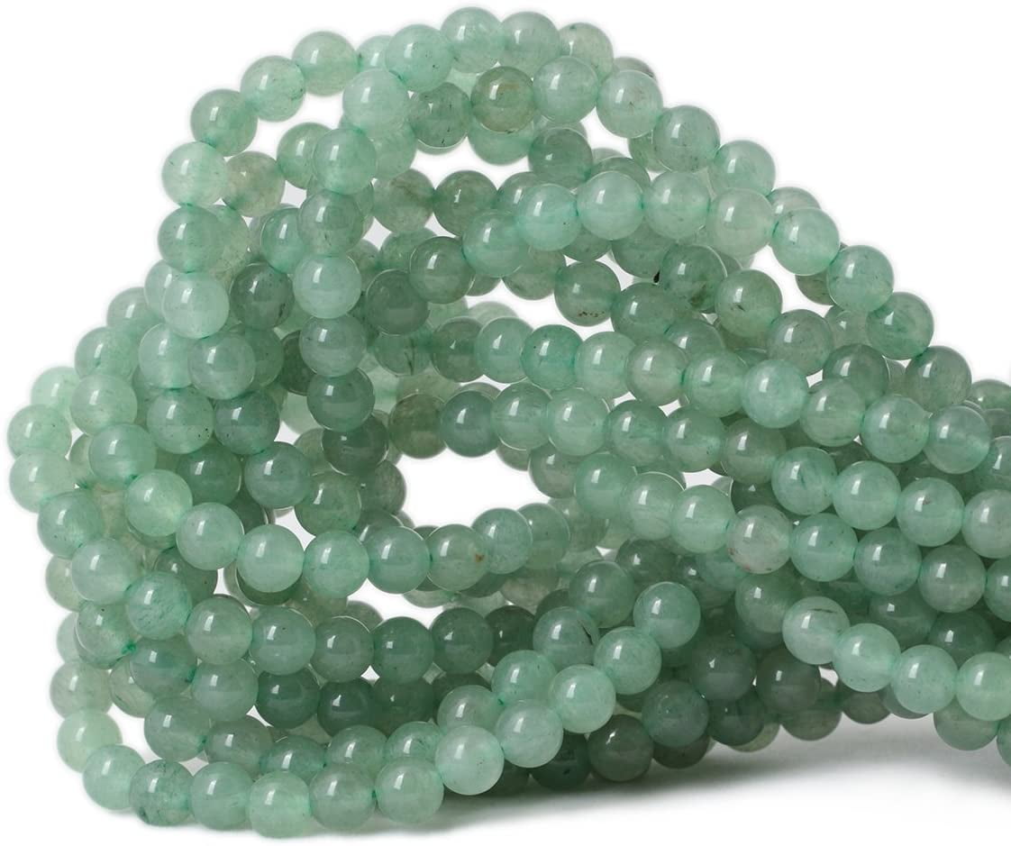 60pcs 6mm Natural Stone Beads Black Hematite Beads Energy Crystal Healing Power Gemstone for Jewelry Making DIY Bracelet Necklace 