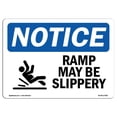 thumbnail image 1 of SignMission OS-NS-D-710-L-17983 Panneau de Signalisation OSHA - Rampe Peut Être Signe Glissant avec Symbole, 1 of 1