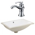 thumbnail image 1 of 20.75-in. W CSA Rectangle Bathroom Undermount Sink Set In White - Chrome Hardware AI-23093, 1 of 7
