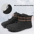 thumbnail image 3 of Snow Mujer Hombre Bota ligera y acogedora a prueba de salpicaduras con forro de piel de invierno (37) Negro Likrtyny  Tenis De Mujer Tenis De Hombre, 3 of 9