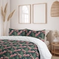 thumbnail image 2 of Ambesonne Asian Down Alternative Quilt Comforter, Cherry Blossom Japan Aura Art, Twin XL, Dark Cadet Blue and Pink, 2 of 5