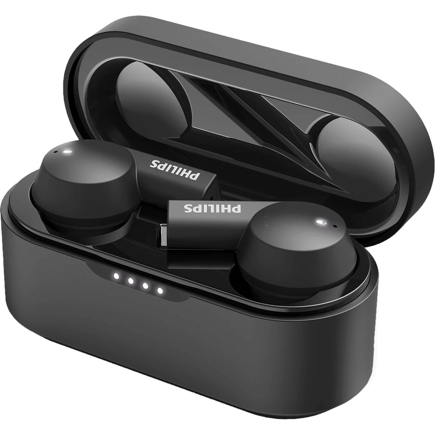 Philips Audio T5505 Wireless Earbuds with Active Noise Canceling (ANC) and  IPX5 Water Resistance, Black