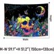 thumbnail image 4 of Blacklight Skull Tapestry Uv Reactive Moon Stars Tapestry Fantasy Floral Plant Tapestry Galaxy Space Tapestry Wall Hanging For Home Decor(h51.2w59.1 I, 4 of 4