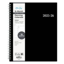Blue Sky Monthly Weekly Large (8.5" x 11") Black 15-Month (April 2025 - June 2026)