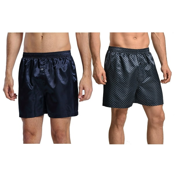CYZ Collection CYZ 2PK Men's Satin Boxers